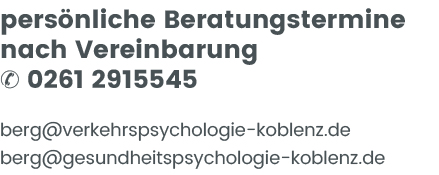 Verkehrspsychologie Koblenz